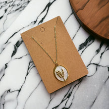 Load image into Gallery viewer, 24k Gold Filled Pearl Birth Flower Necklace 17.5&quot; Chain
