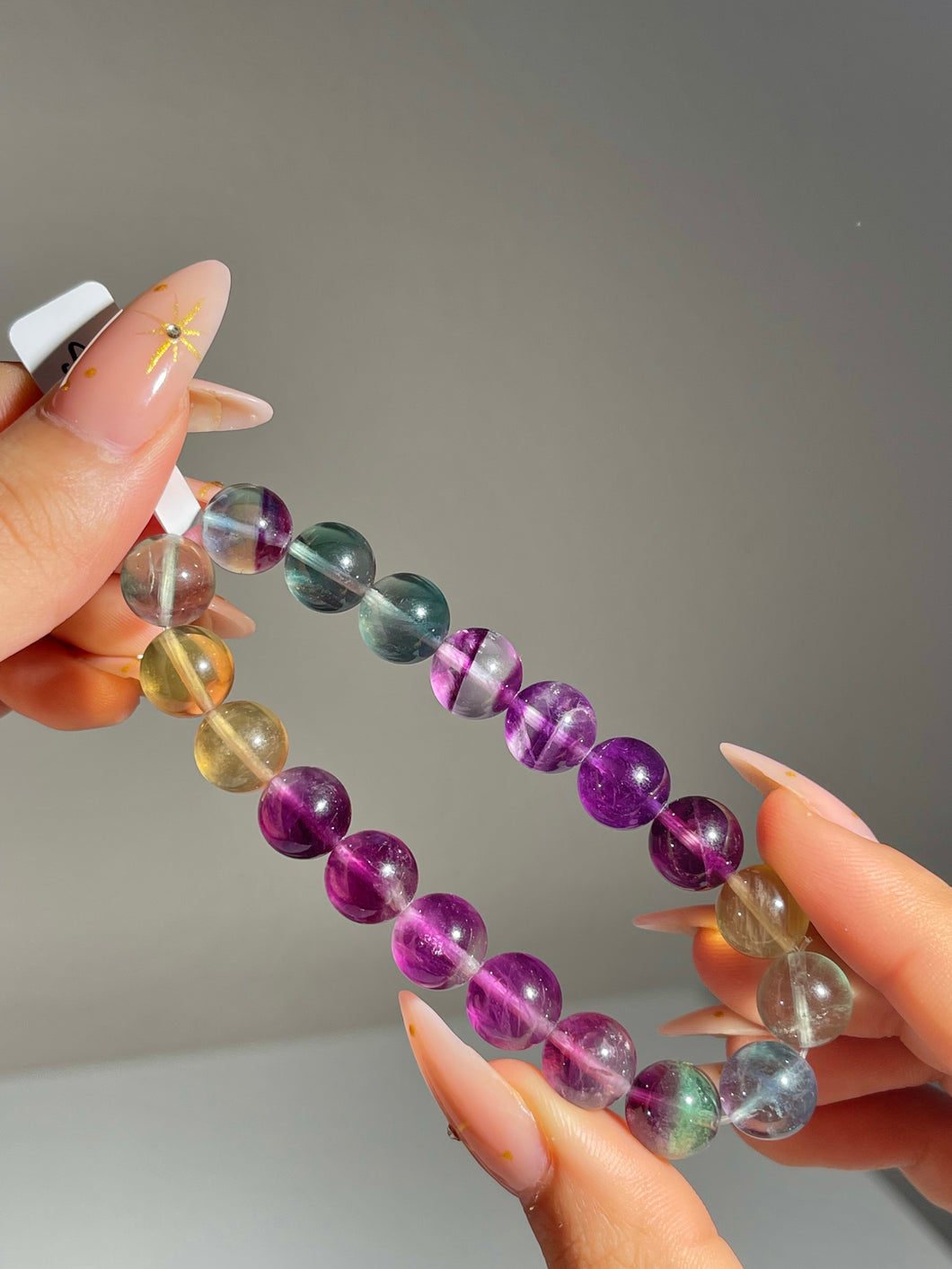 HIGH QUALITY Rainbow Fluorite Bracelet 10.4MM