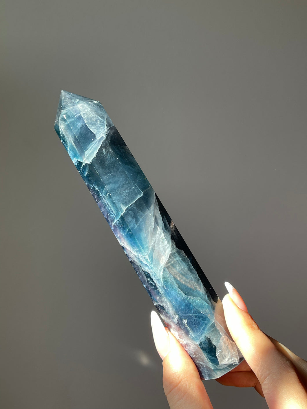 GENUINE Blue Fluorite Statement Tower